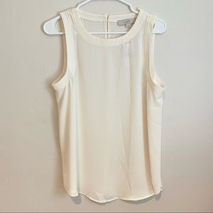 Loft New With Tags Size Medium White Blouse Tank Top